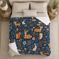 thumbnail image 5 of Enchanting Woodland Creatures Fern Scene Earthy Tones Storybook, Cozy Bird Art Scene, Warm Flannel Blanket for Living Room and Reading Nook, Bird Lovers Friendship Gift, Artistic Home Decor, 5 of 9