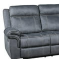 thumbnail image 3 of HomeRoots 524229 Velvet Reclining Curved Corner Sectional with Console, Gray - 3 Piece, 3 of 5