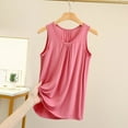 thumbnail image 2 of GPOECD Women Solid Color Loose Sleeveless Camisole Casual Comfortable Homewear Layering Basic Tank Top Undershirt Z7152-Hot Pink，XXXXXXL, 2 of 3