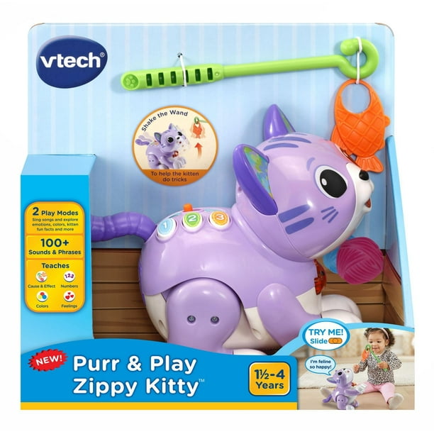 VTech Purr & Play Zippy Kitty - Interactive Cat Toy for Toddlers