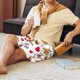thumbnail image 5 of Balery Fast Food Pantalones cortos de pijama de punto de algodón para hombre con cinturilla y bolsillos-Small, 5 of 6