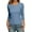 A-Blue467, variant on Womens Blouses Slim Fit Ribbed Stretchy Fitted Round Neck Top Casual Solid Color Basic Long Sleeve Soft Tee