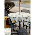 thumbnail image 5 of Outdoor Tablecloth with Umbrella Hole for Patio/Picnic/Party/Camping, Daisy Eucalyptus Leaves Waterproof Table Cloth Square Cover Washable, Rustic Weeping Botanical Linen (60"x 60"), 5 of 8