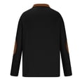 thumbnail image 4 of Men's Running Athletic Shirts 1/4 Zip Pullover Mens Tactical Sweatshirts Pullover with No Hood Long Sleeve Stand Collar Casual Quarter Zipper Patchwork Pullover Sweater Tops Loose Athletic Gym Shirts, 4 of 5