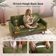 thumbnail image 3 of Ktaxon Corduroy Loveseat Sturdy Build, 2 Seater Sofa Solid Wood Frame, Living Room Couch Deep Seat for Small Space Apartment Home Green, 3 of 9