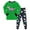 A125-Green, variant on Hessimy Toddler Boys Girls Spring Summer Cute Pattern 2Pcs Long Sleeve Breathable Soft Sleepwear Pajamas, Summer Thermal Wear,12M-5Y(Green,3-4 Years)