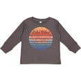 thumbnail image 3 of Inktastic Lake Vibes Distressed Retro Sunset Boys or Girls Long Sleeve Toddler T-Shirt, 3 of 5
