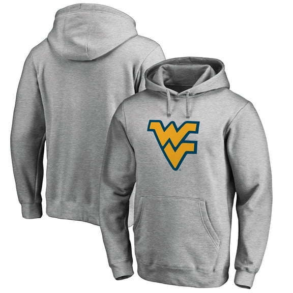 Men's Ash West Virginia Mountaineers Primary Team Logo Pullover Hoodie