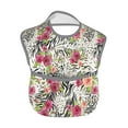 thumbnail image 2 of Susaid Roses Mixed Zebra Print Bibs for Babies Toddlers Adjustable Waterproof Free Soft Durable Bibs for eating with Large Pocket Food Catcher, 2 of 8