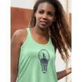 thumbnail image 2 of Father And Son Lightbuld Racerback Tank Women -Image by Shutterstock, Female x-Small, 2 of 4