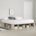 thumbnail image 1 of South Shore Avilla King Storage Platform Bed with Wicker Baskets, in Winter Oak, 1 of 14