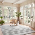 thumbnail image 3 of Safavieh Beach House Boyce Striped Indoor/Outdoor Area Rug, Gray/Ivory, 4' x 6', 3 of 8