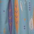 thumbnail image 4 of Designart 'Botanical Floral Retro Pattern II' Mid-Century Modern Curtain Panel, 4 of 5