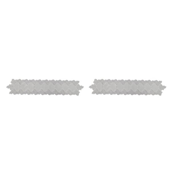 Mantel de encaje con bordado de flores europeas Yuarrent Blanco 35*70cm 2Conjunto
