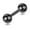 black 1.2*6*3, variant on MATROOY 1x Surgical Steel Balls Ear Stud Earrings Screw Ball Back Piercing Stud Jewelry！-silver 1.2*6*3
