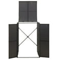 thumbnail image 4 of vidaXL Single Wheelie Bin Shed Black 27.6"x31.5"x46.1" Poly Rattan, 4 of 6
