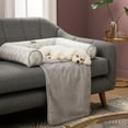 thumbnail image 3 of NICOLE MILLER NEW YORK PET Kendall Fluted Geo Cozy Couch Protector Pet Bed, Cozy & Calming, Water Repellent, Non-Slip Bottom, Machine Washable, Grey, Large 40"x23"x4", 3 of 12