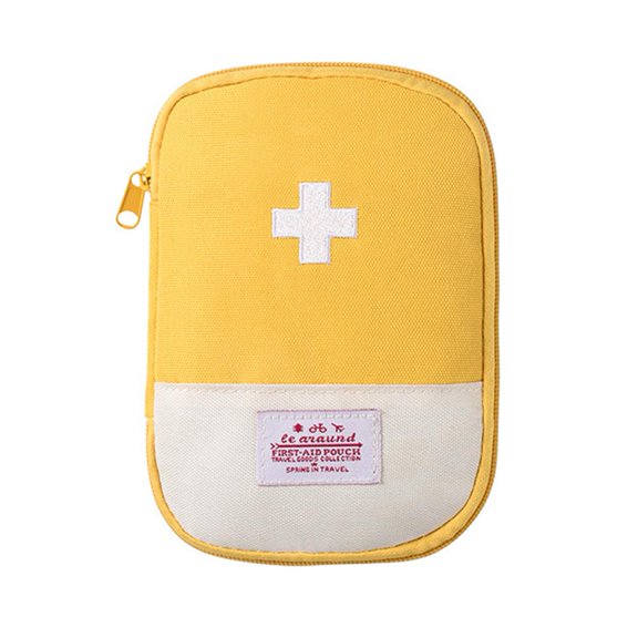 Empty First Aid Bag - Portable Waterproof Medicine Organizer with Dividers for Travel & Emergency