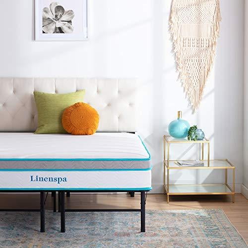 Linenspa 14 inch folding on sale metal platform bed frame