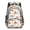 thumbnail image 2 of Tractor and Barns White Pattern Backpack for School, Cute School Bag with Adjustable Shoulder Straps and Padded Back, 16.9"x12.6"x5.9", 2 of 5