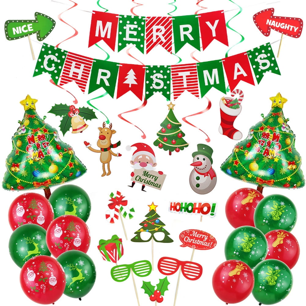 Details about   Merry Christmas Balloons Santa Claus Snowman Xmas Tree Christmas Bells Baloon 