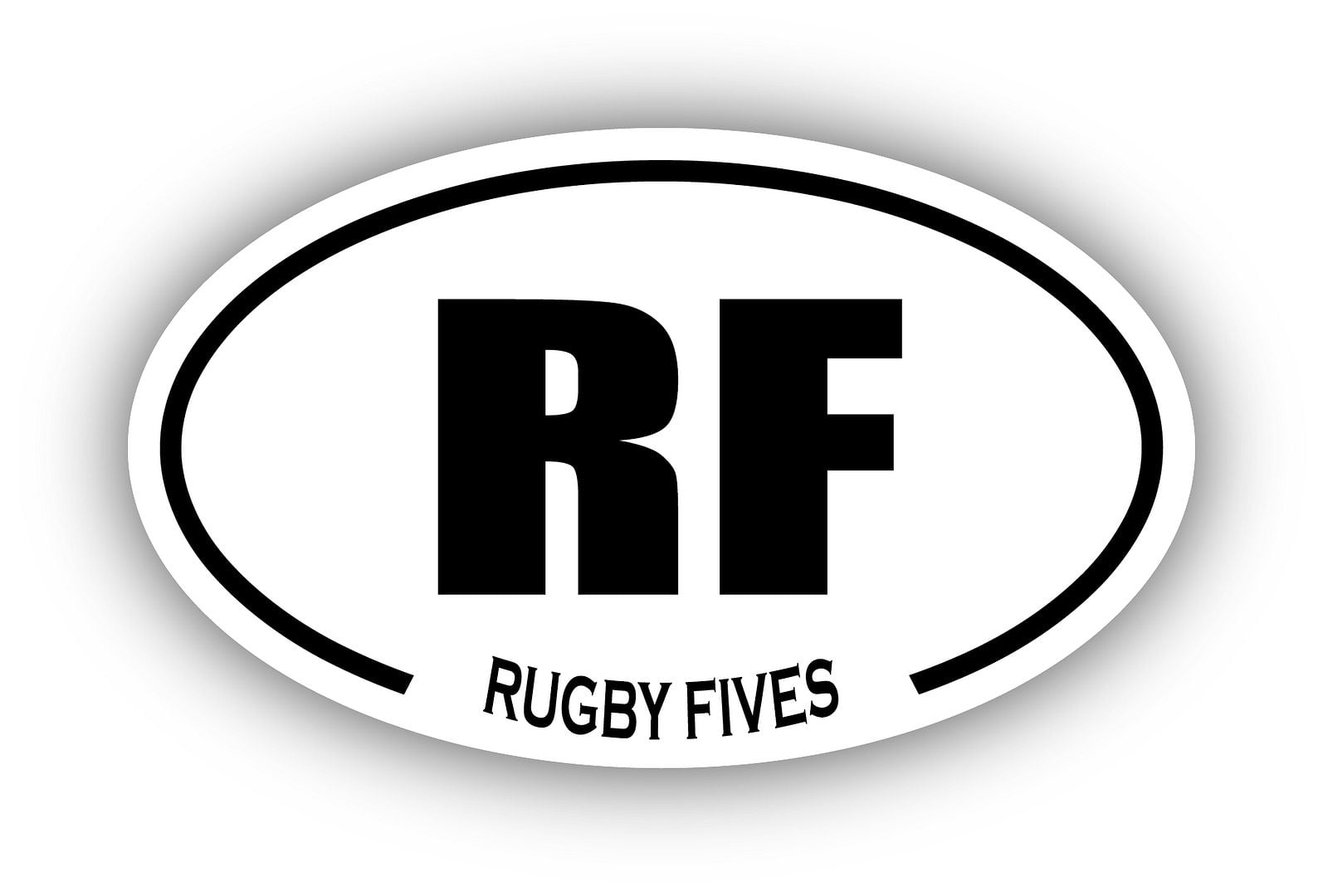 Rugby Fives Rf Oval Bumper Sticker 3m Vinyl Decal 3 In X 5 In - Walmart.com