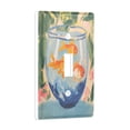 thumbnail image 2 of Yayeee Toggle Light Switch Wall Plate 1-Gang 4.5"x2.7" Home Decorative Outlet Cover, Blue Goldfish Bowl, 2 of 7