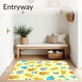 thumbnail image 3 of ODIKA 8'x10' Machine Washable Non-Slip Area Rug, Safari Friends ABC Adventure with Playful Creatures High Traffic Rug, Yellow, 698360, 3 of 7
