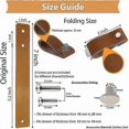 thumbnail image 3 of 8 Pcs Handcrafted Leather Cabinet Handles for Drawers and Doors Dresses Knobs Pure Leather Pulls, 3 of 5