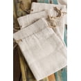 thumbnail image 3 of 12 Small Linen Favor Bags 5X7 5in. x  7in. & Has A Hemp Cord Drawstring, 3 of 3