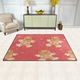 thumbnail image 3 of Non-Slip Area Rug 60"x39" Indoor Washable Floor Mats Carpet Printed for Living Room, Bedroom, Home Decor Smiling Gingerbread People, 3 of 7