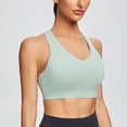 thumbnail image 6 of VISALY Sports Bras For Women Running Sports Bra Women Tank TopsSolid Color SleevelessCasualFashion Underwear Padded Bra Yoga Sports Bra Wireless Bras For Women Green S, 6 of 7