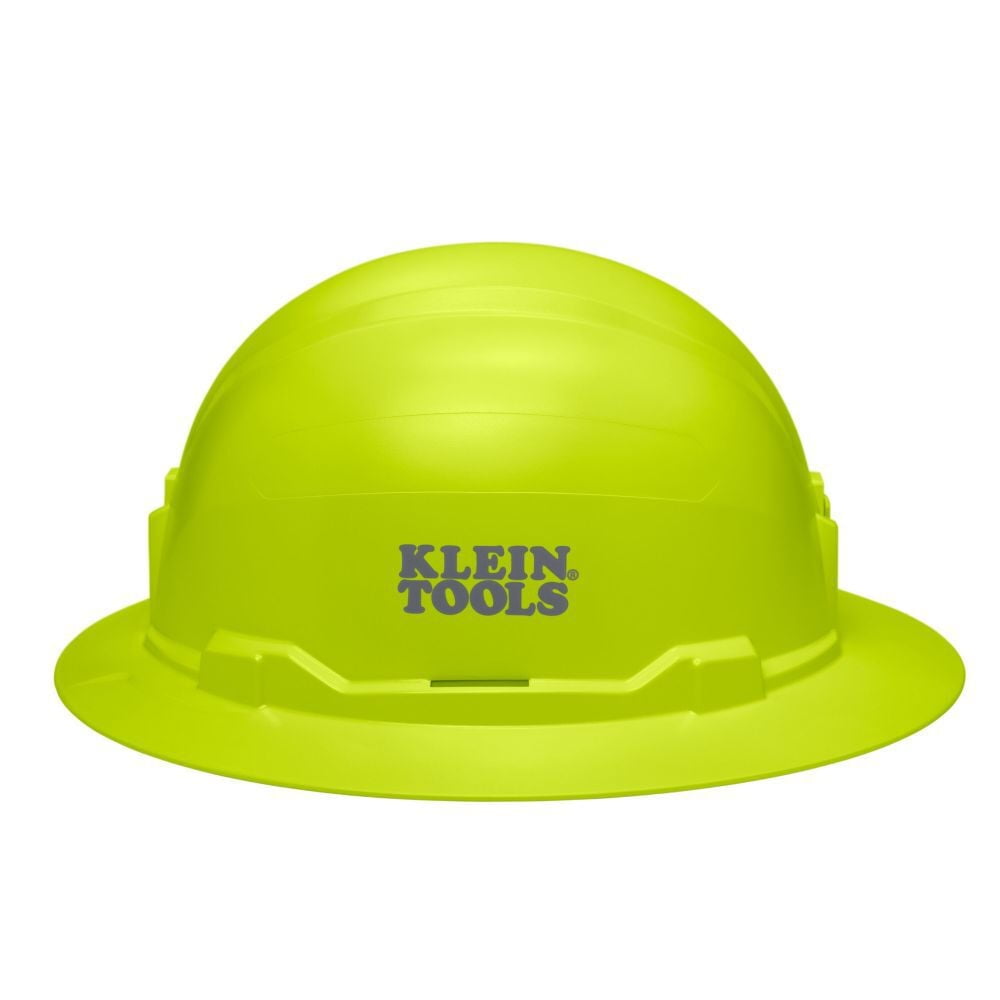 Klein Tools Full Brim Style Non-Vented Hard Hat Hi Vis Lime