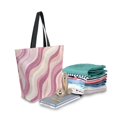 thumbnail image 2 of FORMRS Womens Canvas Tote Bag with Zipper Inner Pocket Shoulder Handbag, Pink Brown Pattern, 2 of 7