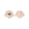 thumbnail image 3 of Yunliwuli Baby Boys Rugby Print Romper Round Neck Long Sleeve Back Letter Print Toddler Jumpsuit for Spring Fall, 3 of 10