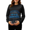 thumbnail image 2 of RKSTN Maternity Sweatshirt for Women Plus Size Crewneck Pregnancy Graphic Print Pullover Hoodless Sweatshirts Top Womens Casual Oversized Round Neck Loose Comfy Funny Printed Long Sleeve Sweatshirt, 2 of 7