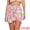 Pink, variant on Women's Tie Side Knot Tassel Slit Beach Mini Skirt L Pink