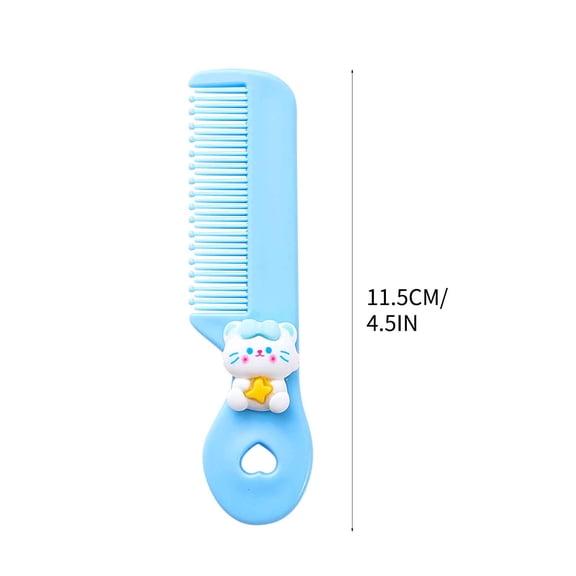 Rkxzt Comb 1PC Candy Colored Mini Comb for Kids with Soft Circular Bristles and Heart Shaped Hook 11.5cm Tools/Office|Plastic