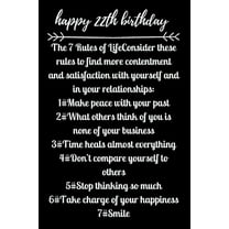 happy22th birthday The 7 Rules of Life (Paperback)