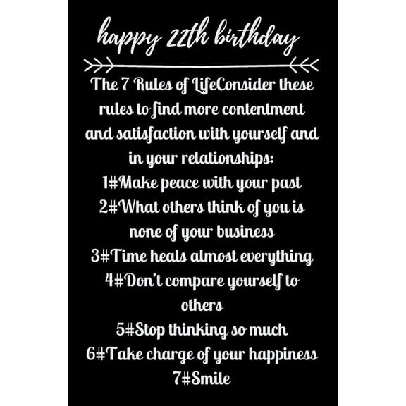 happy22th birthday The 7 Rules of Life (Paperback)