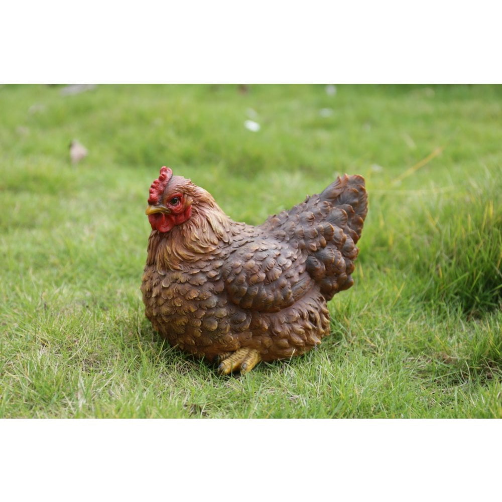 Hi-Line Gift Squatting Hen Garden Statue