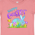 thumbnail image 4 of Inktastic Happy Easter Blue Bunny and Eggs in Grass Boys or Girls Baby T-Shirt, 4 of 5