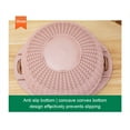 thumbnail image 3 of Advancent No tóxico, inodoro y seguro para alimentos que entran en contacto con la ranura del colador de cesta de acero inoxidable en 1 colador Cocina y Comedor rosa, 3 of 6