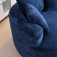 thumbnail image 3 of Noble House Chenille Sponge Single Sofa,Fluffy Modern Sleeper Chair,Blue, 3 of 6