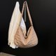 thumbnail image 5 of Bolso bandolera para mujer Bolso de hombro acolchado informal Bolso de compras (Caqui), 5 of 9
