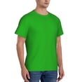 thumbnail image 4 of Yiaed Green Print Mens Short Sleeve Tight Fit T-Shirt, Crewneck Casual Tee-3X-Large, 4 of 5