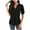 Black1, variant on JGGSPWM Women's Casual Loose Fit V-Neck Puff Sleeve Blouse for Summer Dressy Tops Shirts Black L