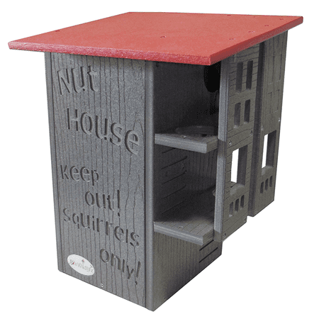 Squirrel Nesting Box - JCs Wildlife Ultimate Squirrel House Nesting Box Gray\ Cardinal Red