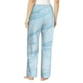 thumbnail image 3 of Xecao Blue Marble Women's Straight Lounge Pajama Pants: The Epitome of Relaxed Sleepwear, 3 of 9