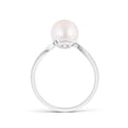 thumbnail image 2 of ANGARA Japanese Akoya Cultured Pearl Bypass Ring in 14K White Gold for Women | June Birthstone, Birthday, Anniversary, Jewelry Gift for Women | Pearl Ring, 2 of 8